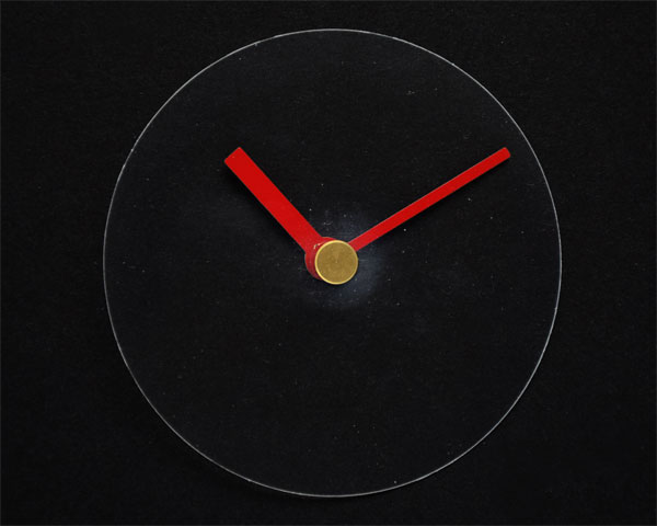 時計針　樹脂製円盤型　赤